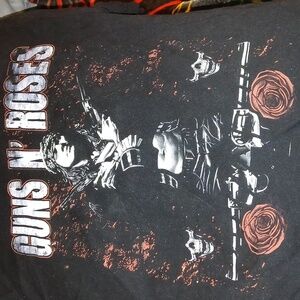 Black Graphic T-Shirt with Rocker Design